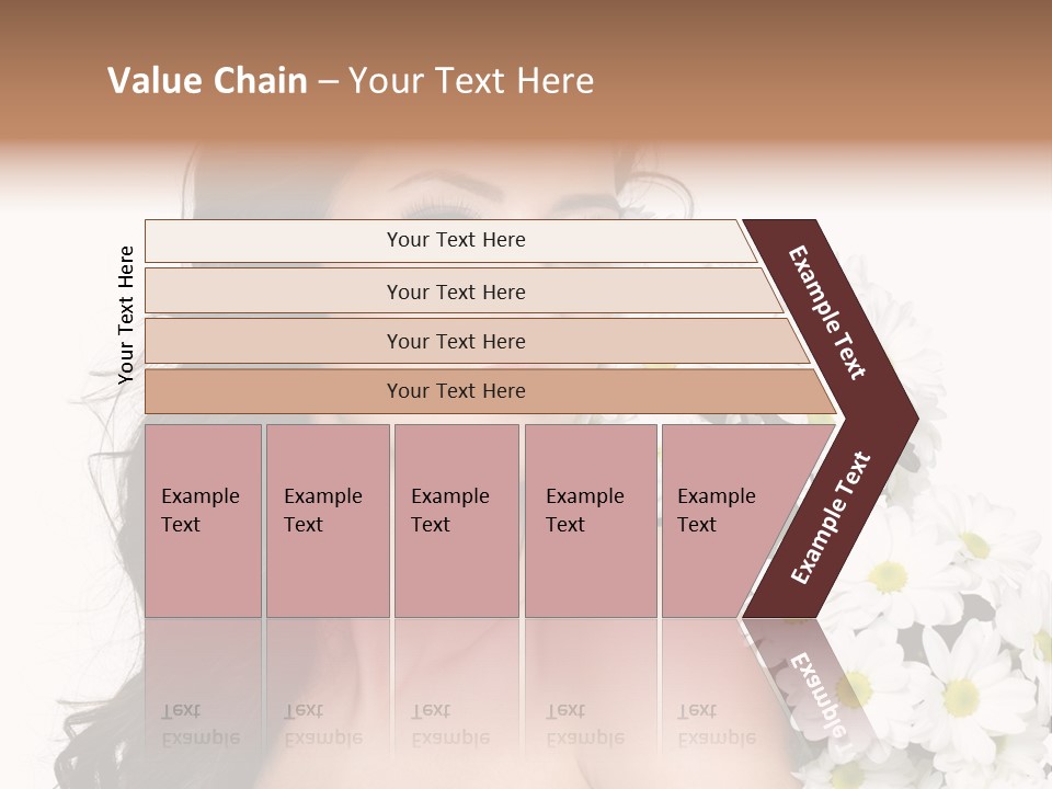 Hair Long Hair White Background PowerPoint Template