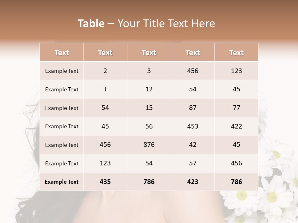 Hair Long Hair White Background PowerPoint Template