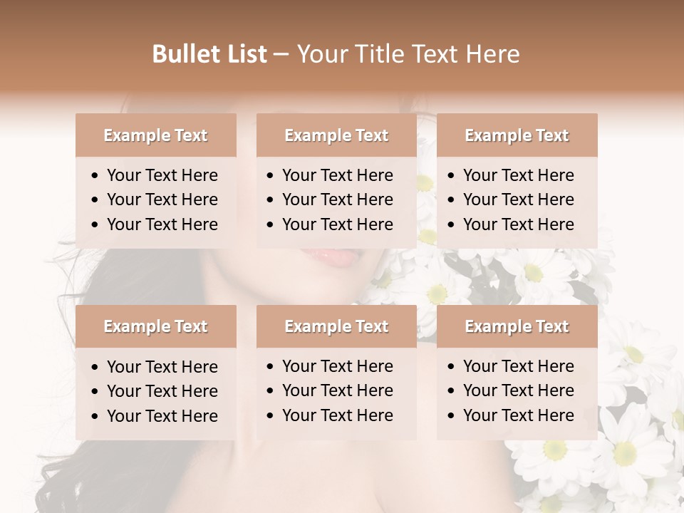 Hair Long Hair White Background PowerPoint Template