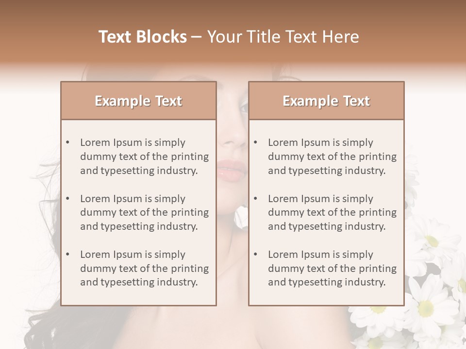 Hair Long Hair White Background PowerPoint Template