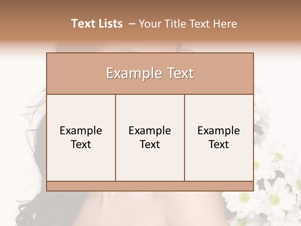 Hair Long Hair White Background PowerPoint Template