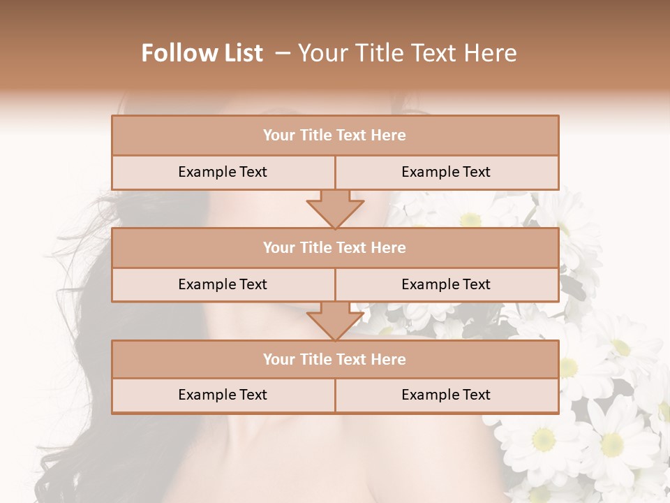 Hair Long Hair White Background PowerPoint Template