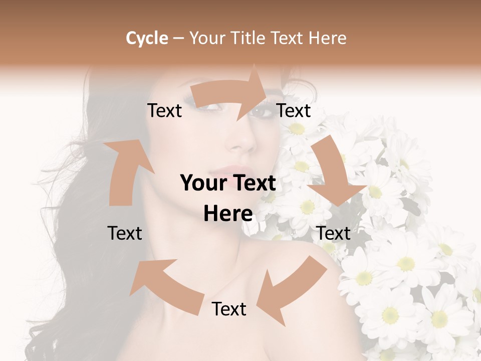 Hair Long Hair White Background PowerPoint Template