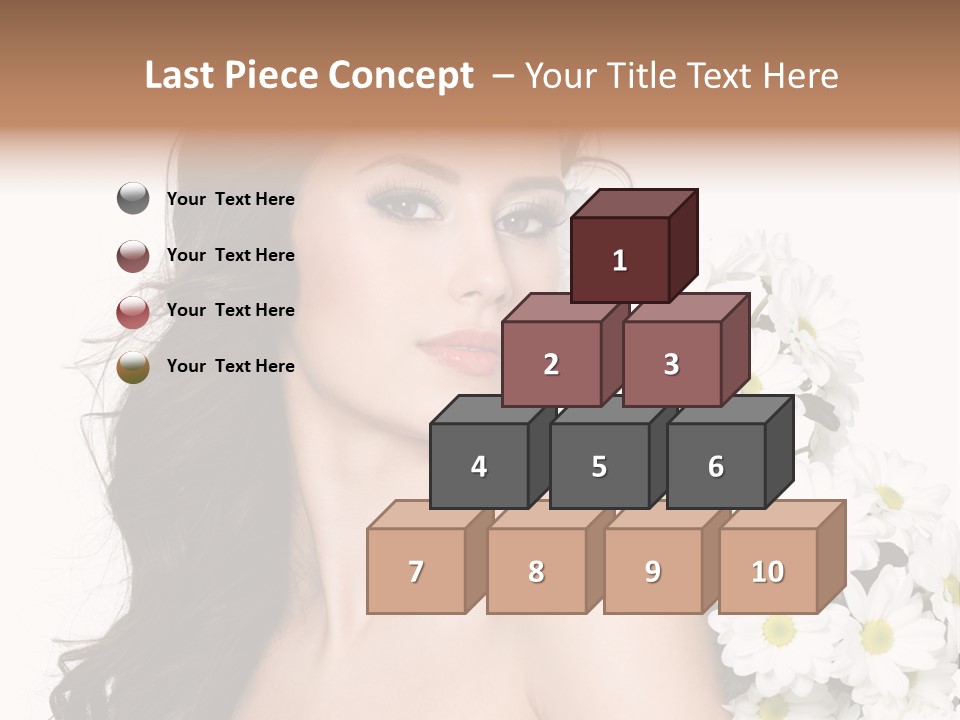 Hair Long Hair White Background PowerPoint Template