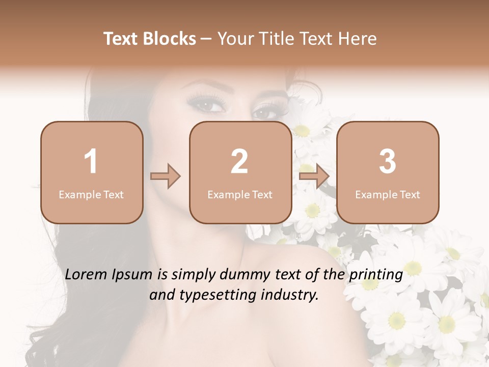 Hair Long Hair White Background PowerPoint Template