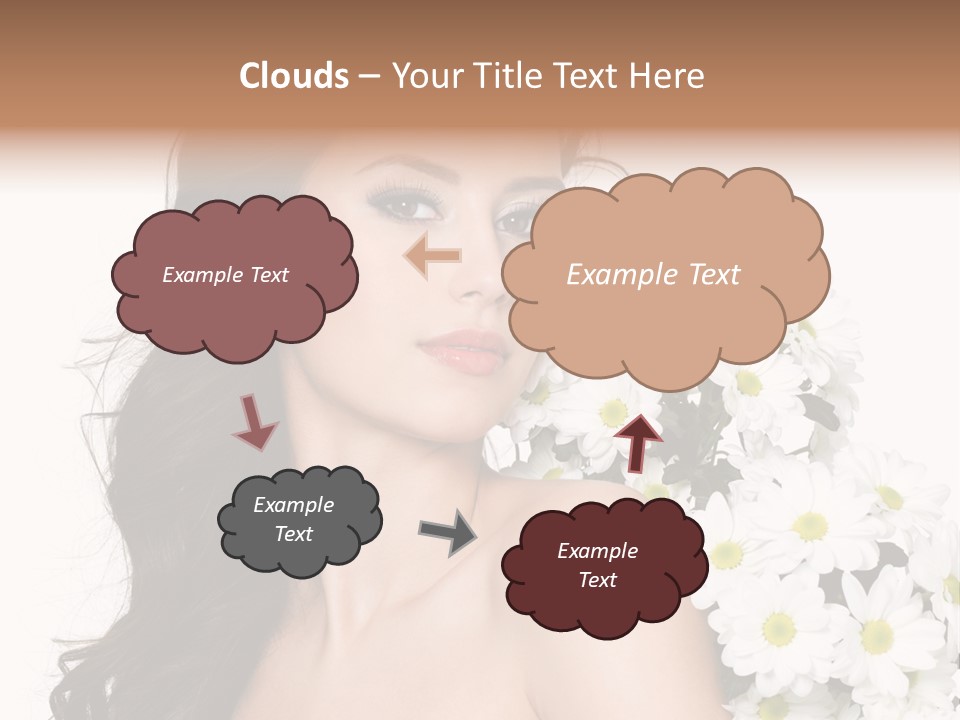 Hair Long Hair White Background PowerPoint Template