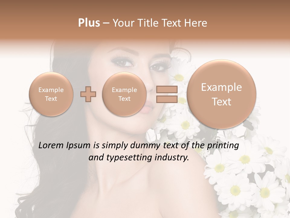 Hair Long Hair White Background PowerPoint Template