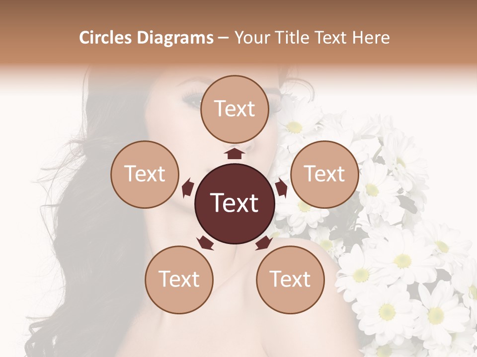 Hair Long Hair White Background PowerPoint Template