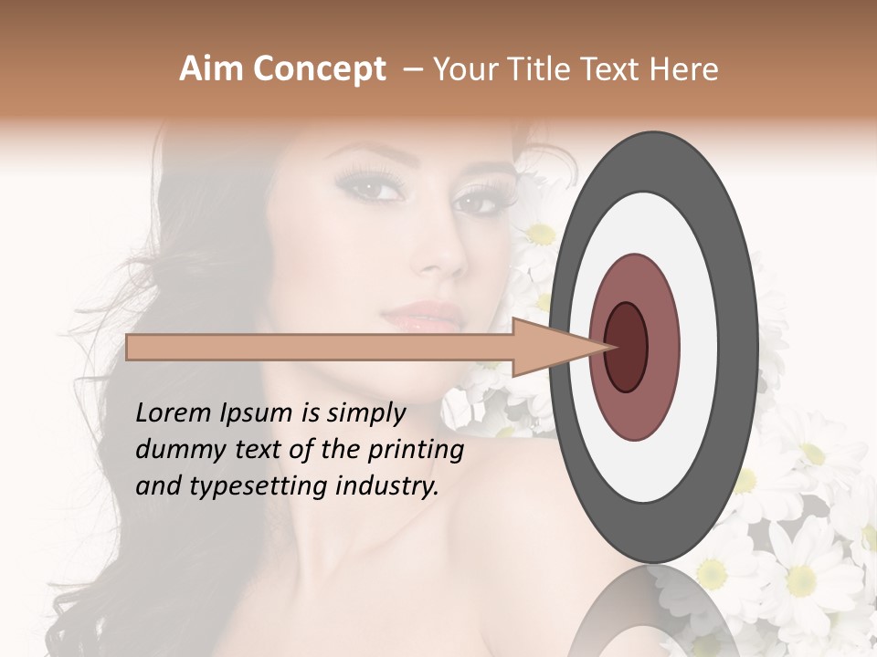 Hair Long Hair White Background PowerPoint Template