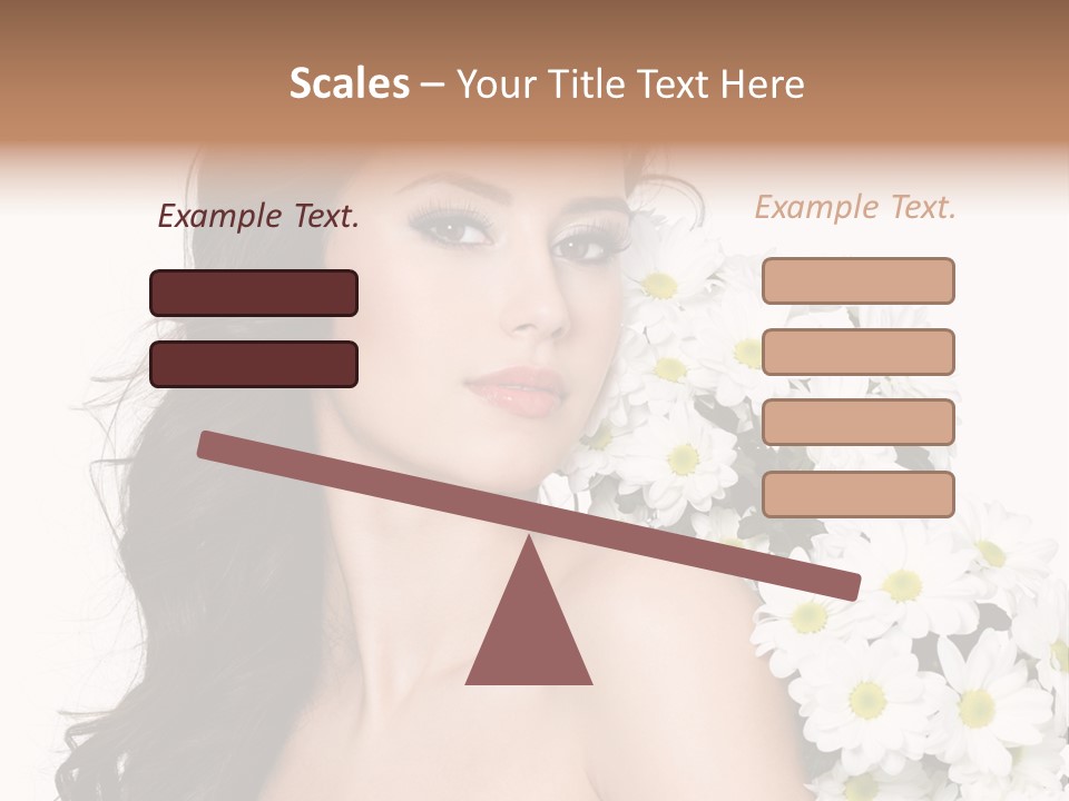 Hair Long Hair White Background PowerPoint Template