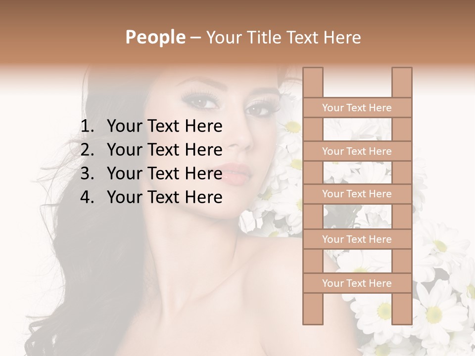 Hair Long Hair White Background PowerPoint Template