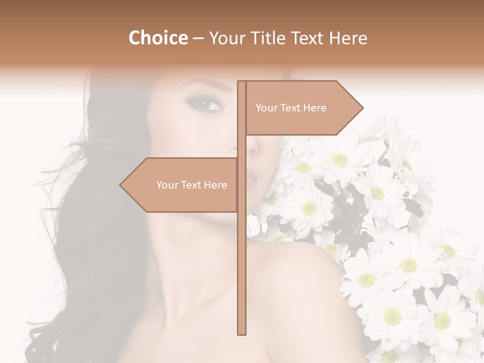 Hair Long Hair White Background PowerPoint Template