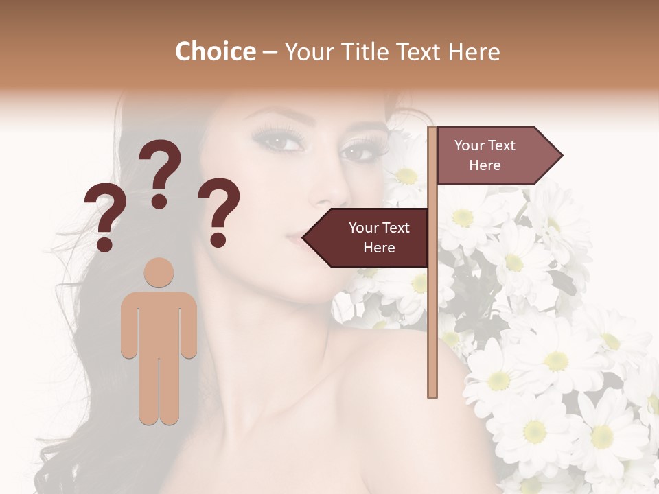 Hair Long Hair White Background PowerPoint Template