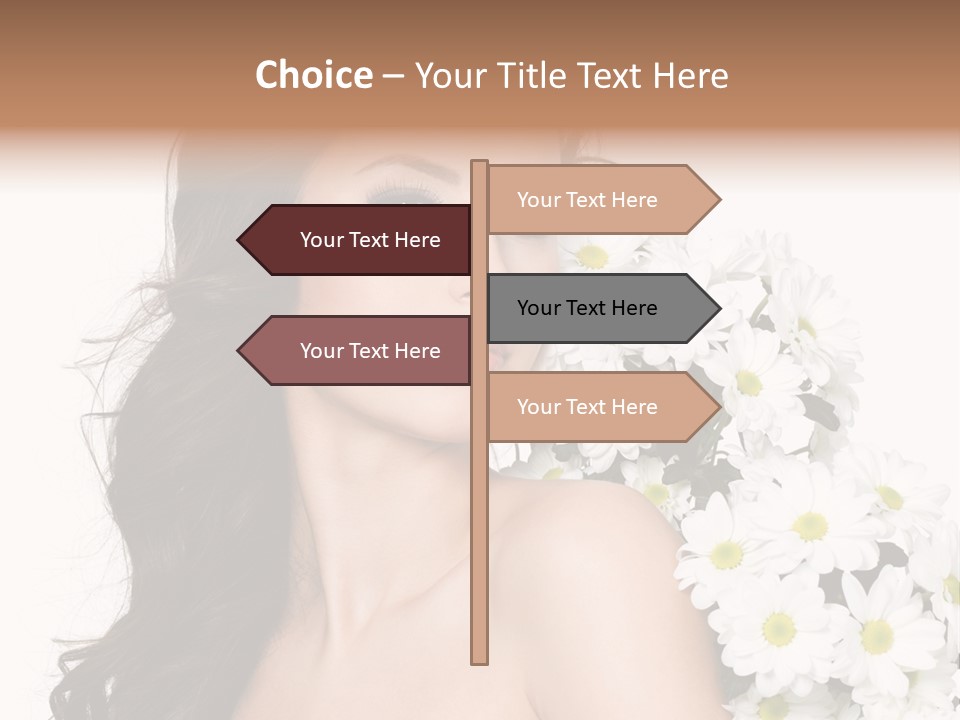 Hair Long Hair White Background PowerPoint Template