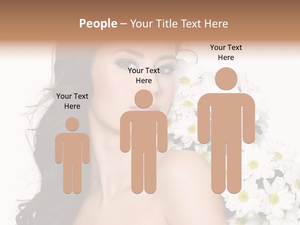 Hair Long Hair White Background PowerPoint Template