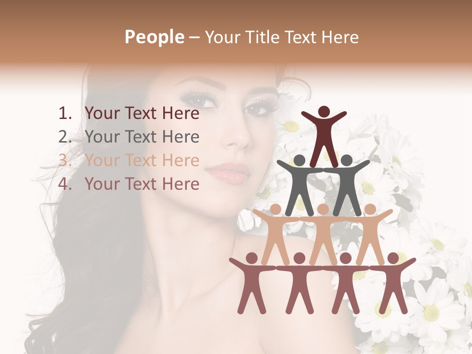 Hair Long Hair White Background PowerPoint Template