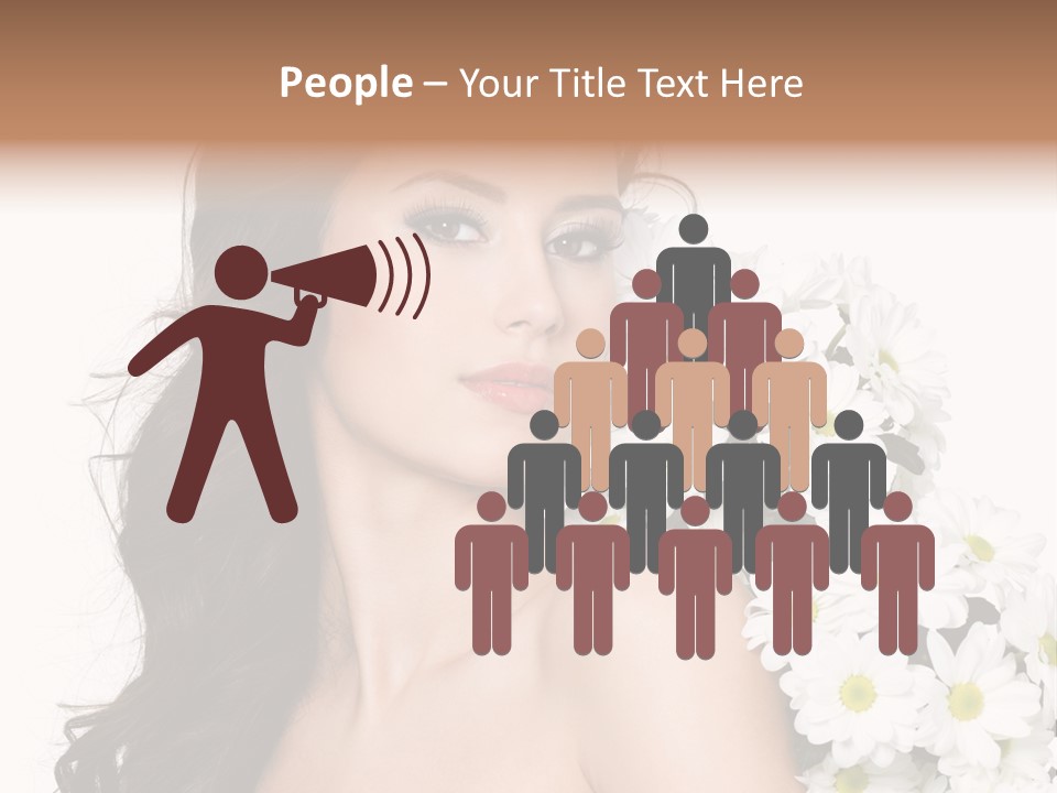 Hair Long Hair White Background PowerPoint Template