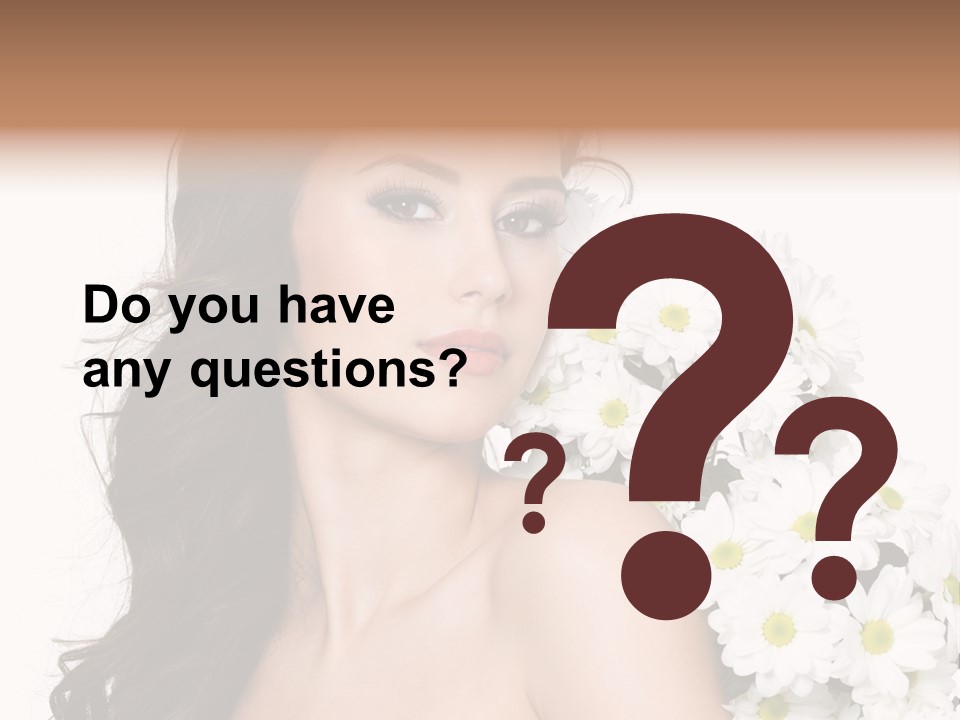 Hair Long Hair White Background PowerPoint Template