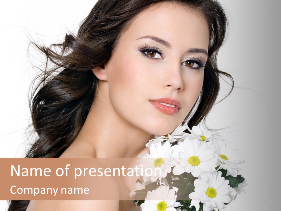 White Background Bunch Spring PowerPoint Template