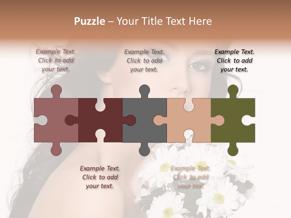 White Background Bunch Spring PowerPoint Template