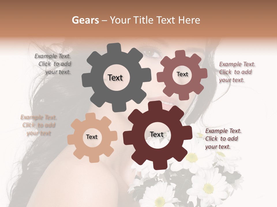 White Background Bunch Spring PowerPoint Template