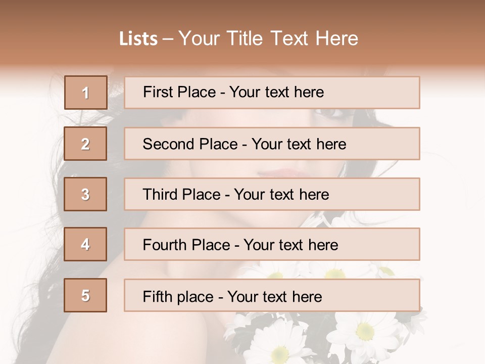 White Background Bunch Spring PowerPoint Template