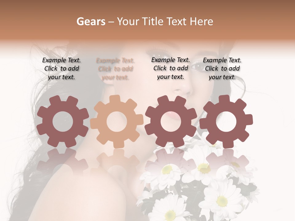 White Background Bunch Spring PowerPoint Template