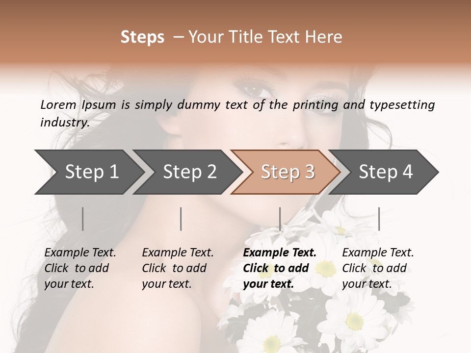 White Background Bunch Spring PowerPoint Template