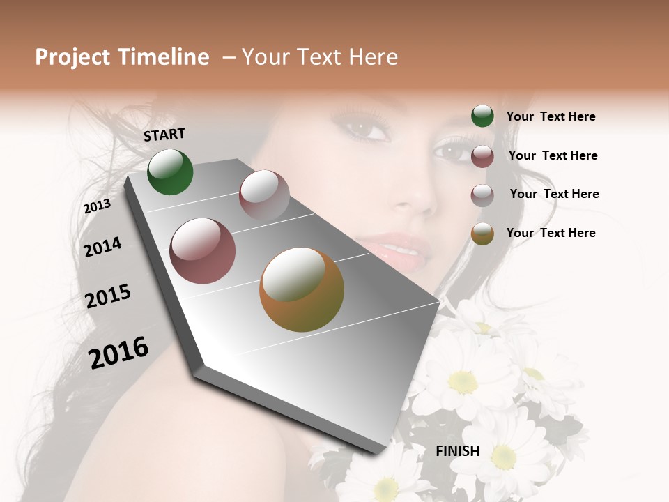 White Background Bunch Spring PowerPoint Template