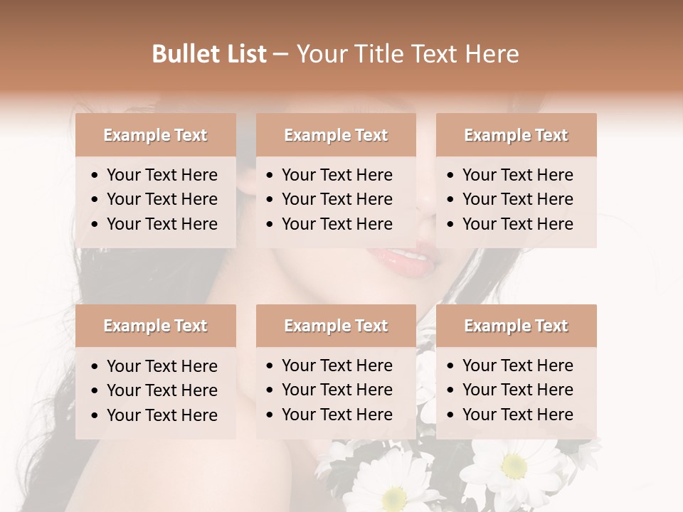 White Background Bunch Spring PowerPoint Template