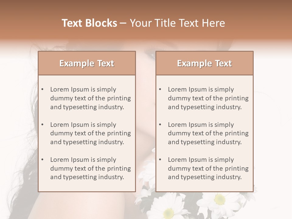 White Background Bunch Spring PowerPoint Template