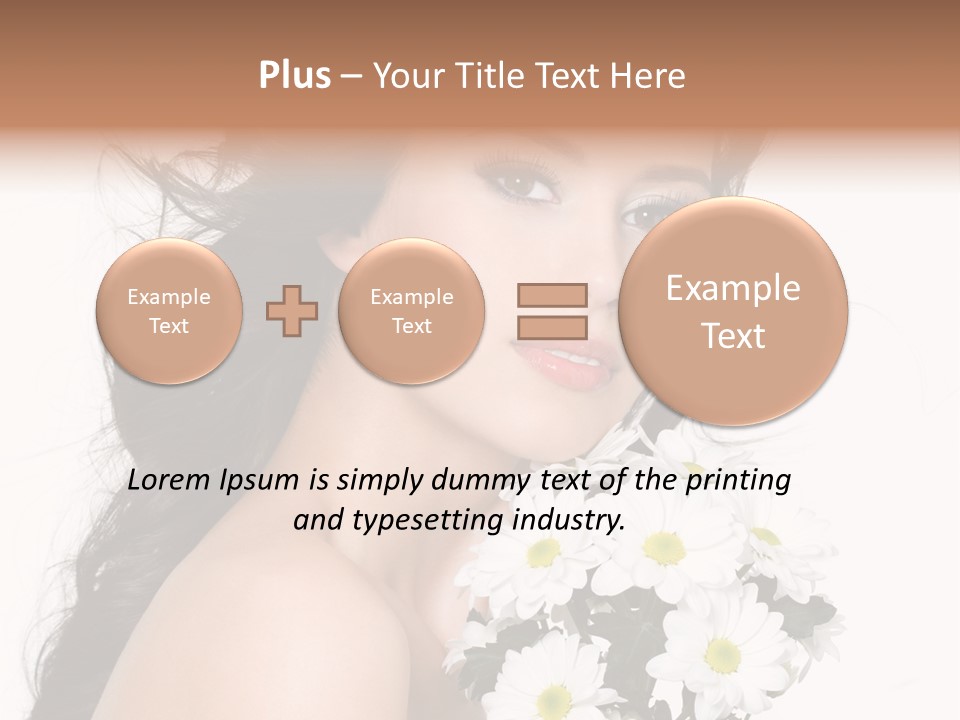 White Background Bunch Spring PowerPoint Template