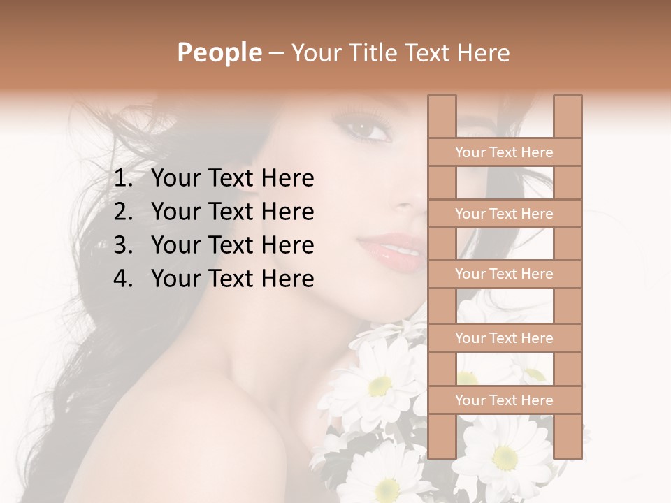 White Background Bunch Spring PowerPoint Template