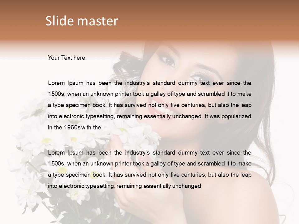 Isolated Copy Space Laughing PowerPoint Template