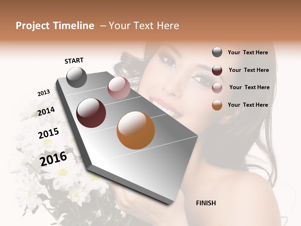 Isolated Copy Space Laughing PowerPoint Template