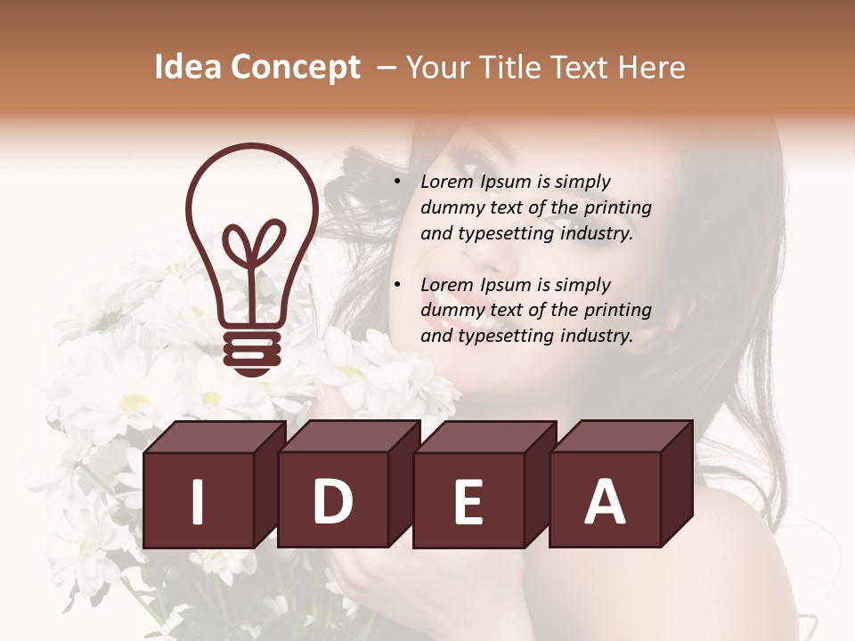 Isolated Copy Space Laughing PowerPoint Template