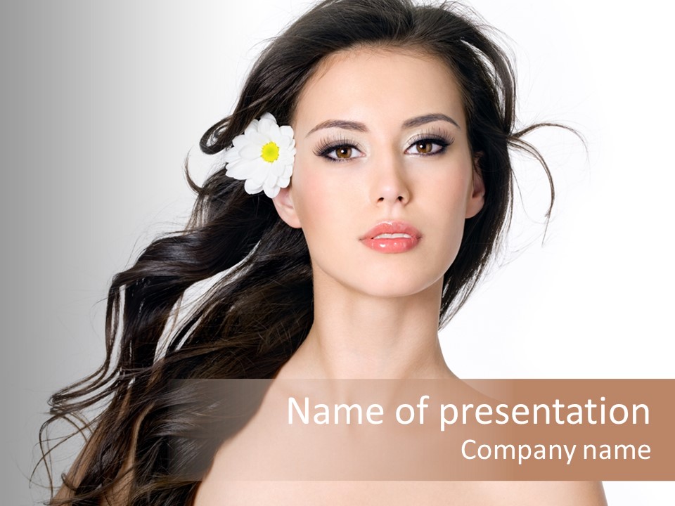 Isolated Flower Young PowerPoint Template