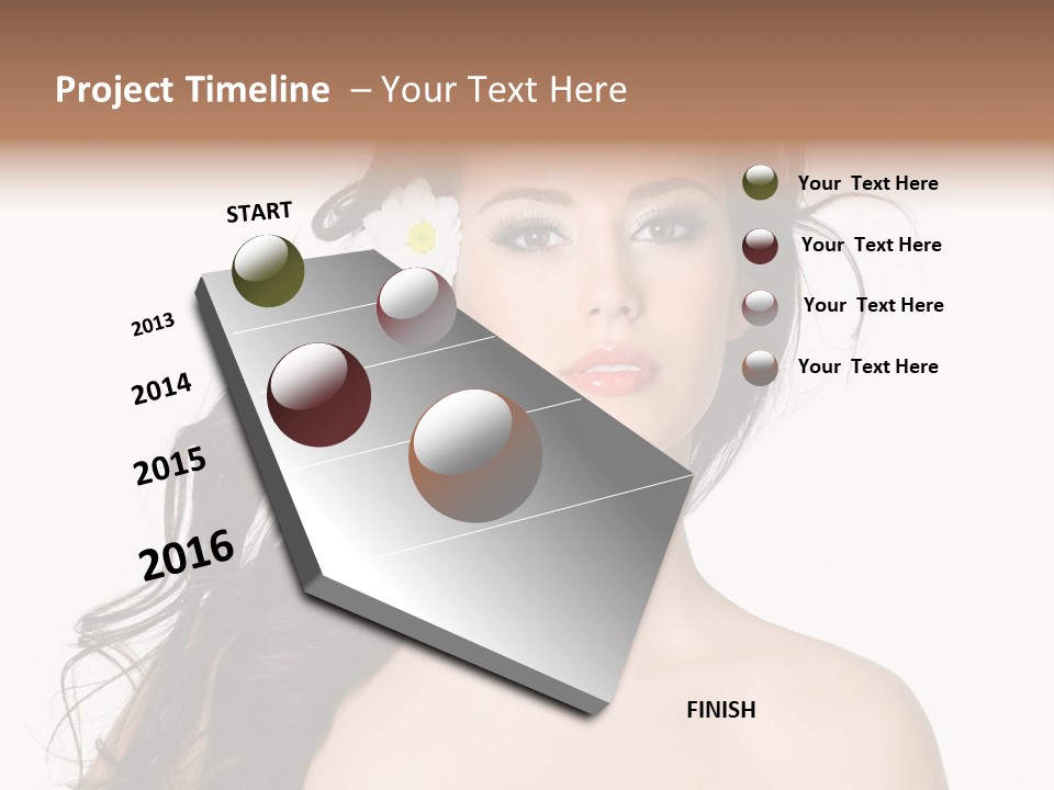 Isolated Flower Young PowerPoint Template