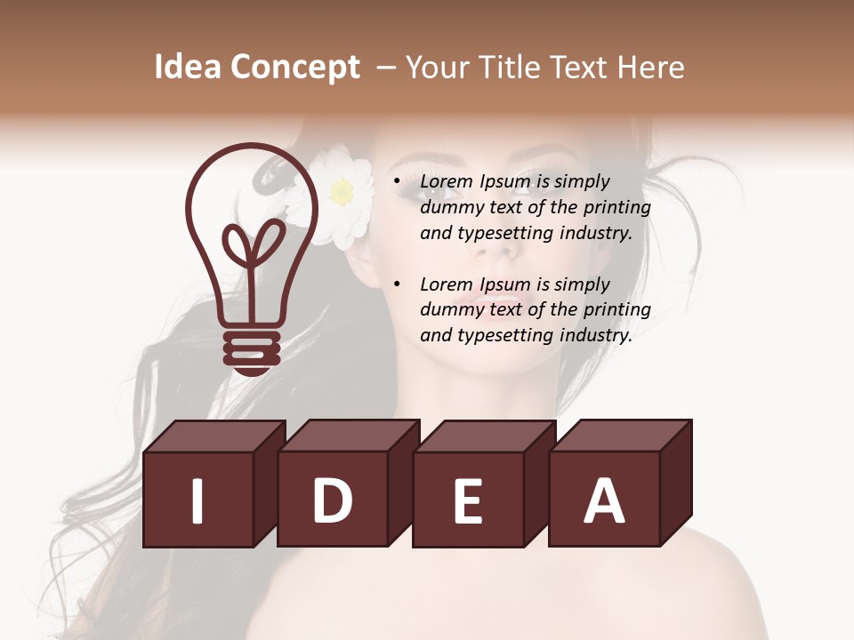 Isolated Flower Young PowerPoint Template