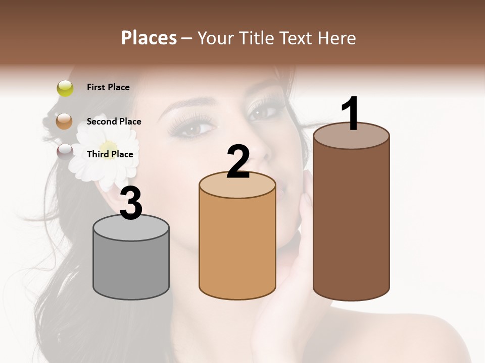 Female Beauty Isolated PowerPoint Template