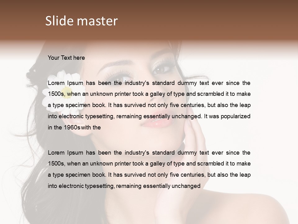 Female Beauty Isolated PowerPoint Template