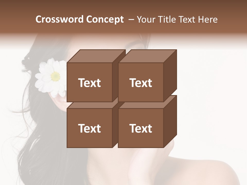 Female Beauty Isolated PowerPoint Template