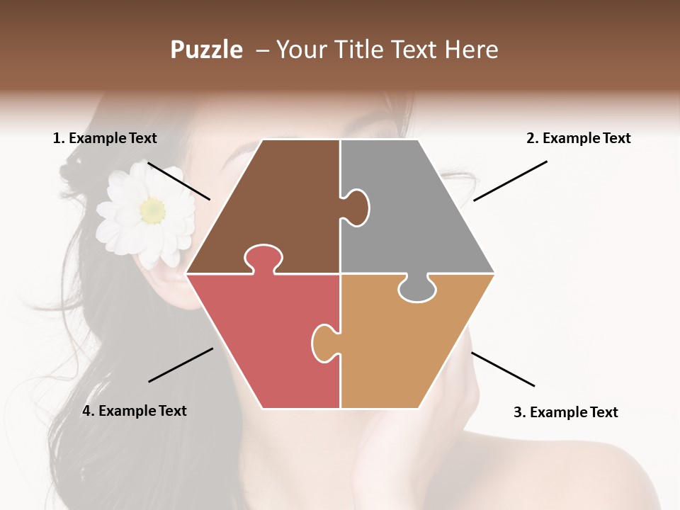 Female Beauty Isolated PowerPoint Template