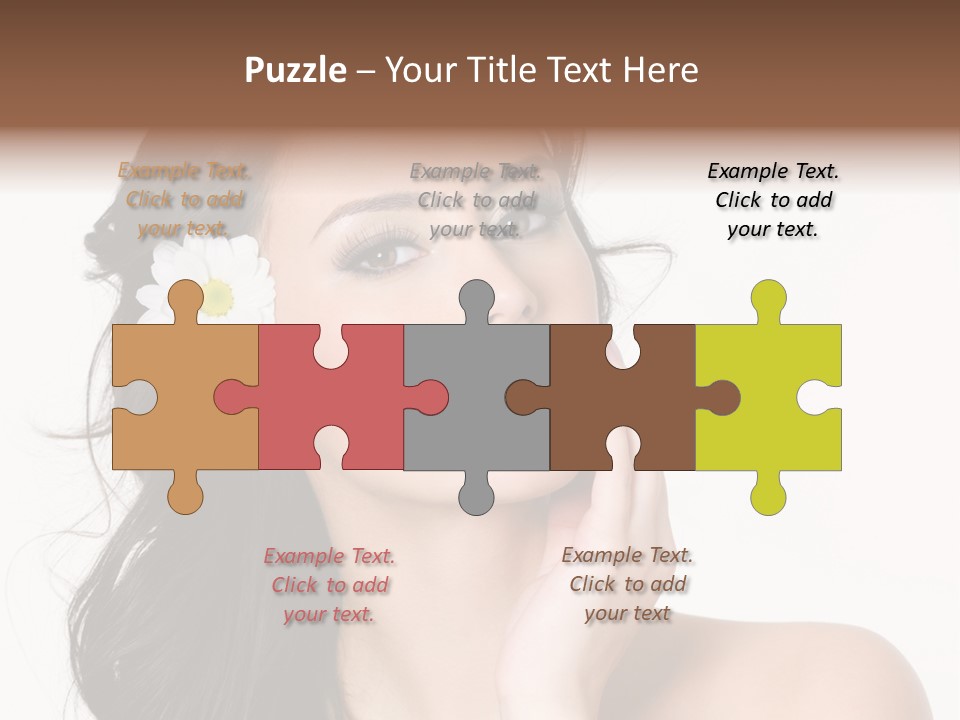 Female Beauty Isolated PowerPoint Template