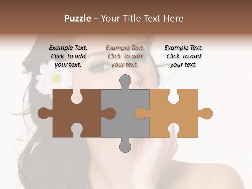 Female Beauty Isolated PowerPoint Template