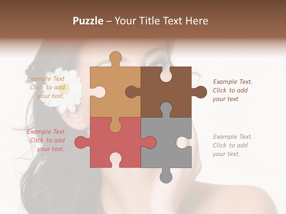 Female Beauty Isolated PowerPoint Template