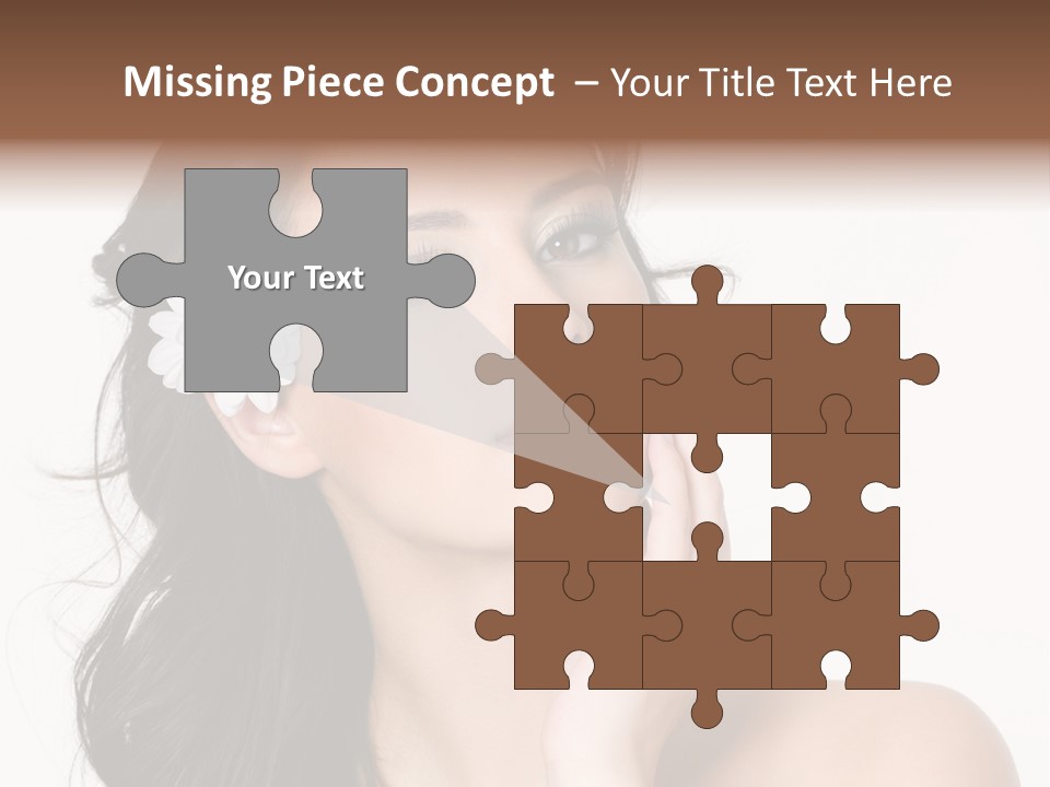 Female Beauty Isolated PowerPoint Template