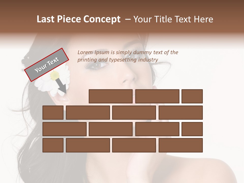 Female Beauty Isolated PowerPoint Template