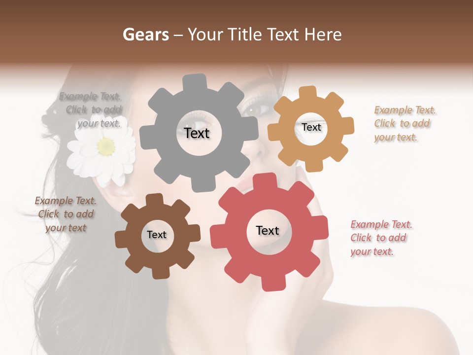 Female Beauty Isolated PowerPoint Template