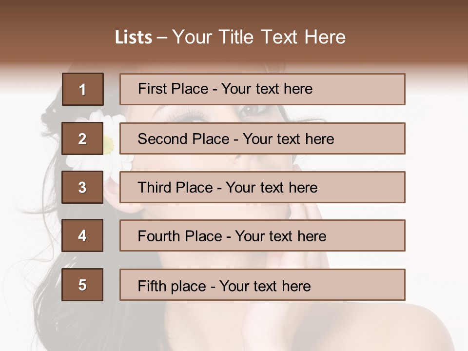 Female Beauty Isolated PowerPoint Template